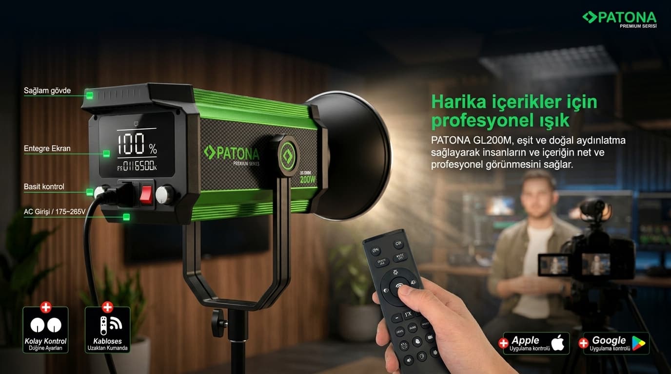 PATONA GL200M profesyonel ışık kontrolü