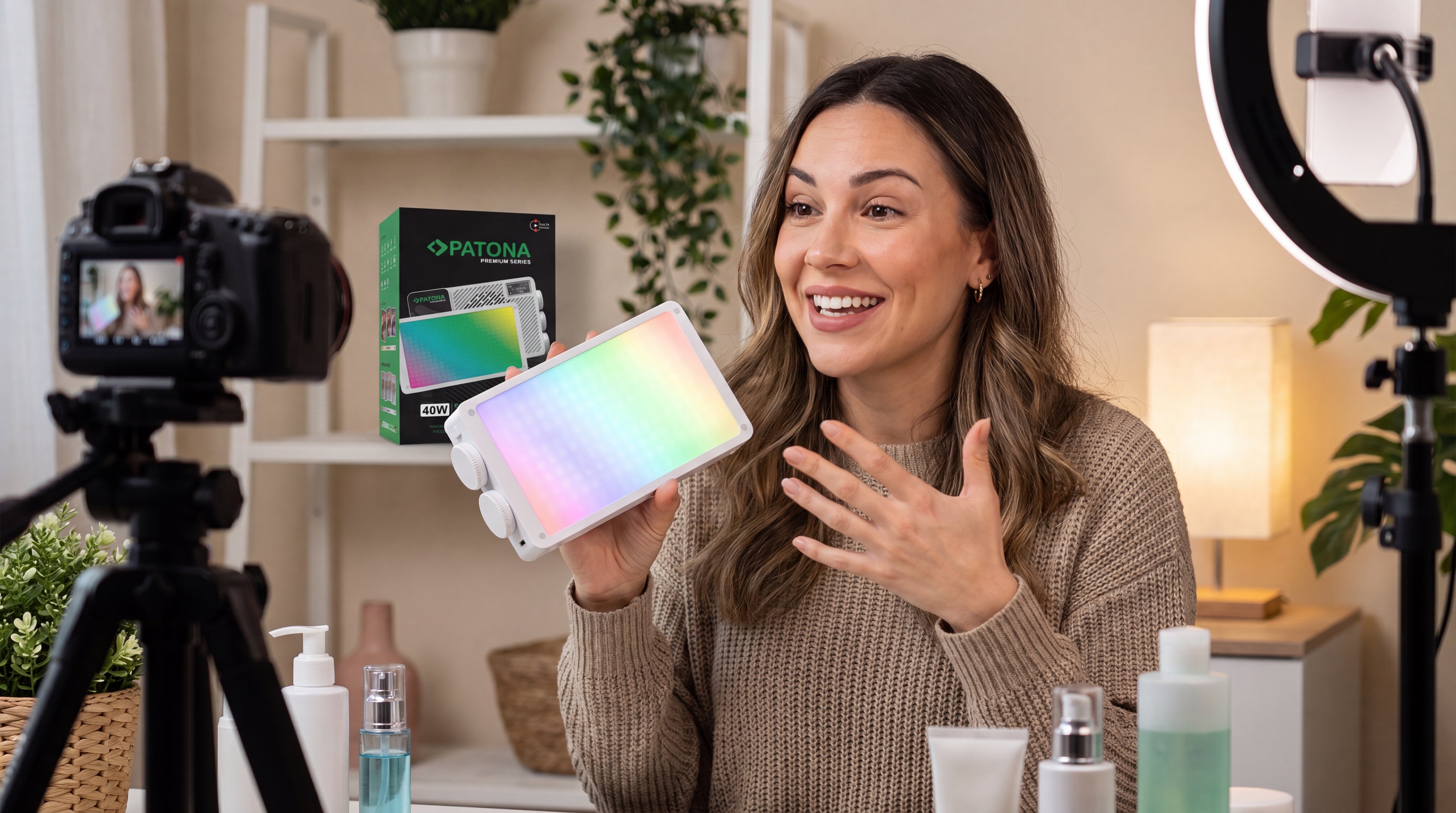 PATONA Premium SR40 RGB LED Foto/Video Işığı