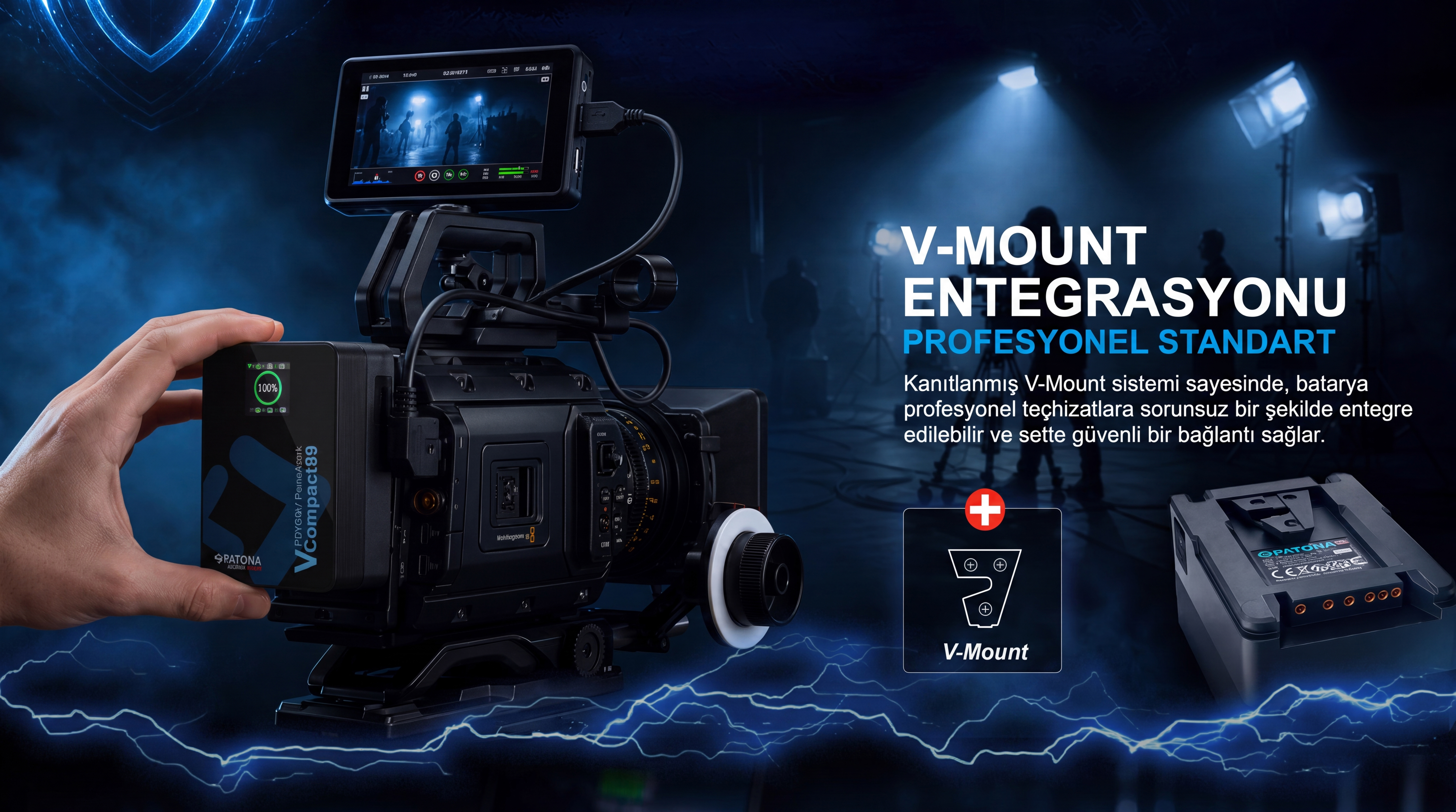 PATONA VCompact99 V-Mount entegrasyonu