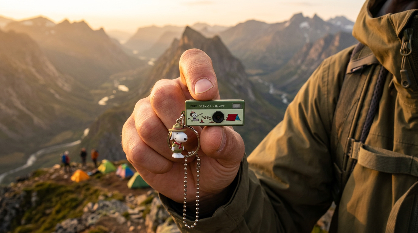 YASHICA Funtastic Snoopy 180 derece dönen ekran selfie